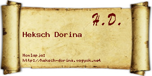 Heksch Dorina névjegykártya