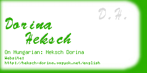 dorina heksch business card